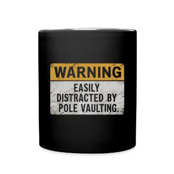 Stabhochspringer-Geschenk - Tasse einfarbig - Schwarz - Vorne