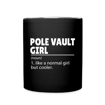 Stabhochspringer-Geschenk - Tasse einfarbig - Schwarz - Vorne