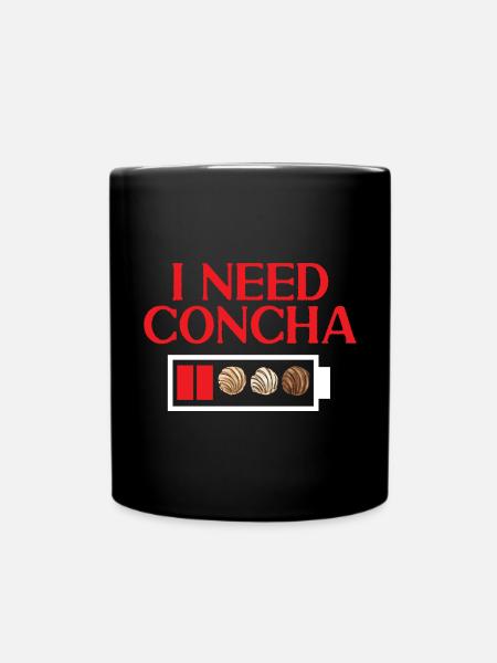 Concha Hispanic Mexikanisch Pan Dulce - Tasse einfarbig - Schwarz