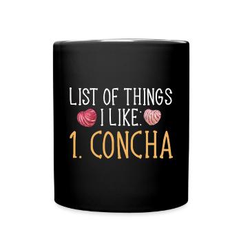 Concha Hispanic Mexican Pan Dulce - Full Colour Mug - black - Front