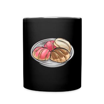 Concha Hispanic Mexikanisch Pan Dulce - Tasse einfarbig - Schwarz - Vorne
