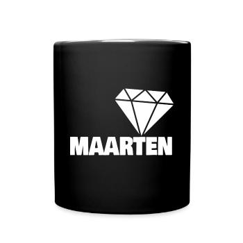 Maarten als Edel - Tasse einfarbig - Schwarz - Vorne