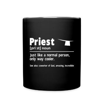 Prêtre Prêtre Catholique Prêtre Chrétien - Mug uni - noir - Devant