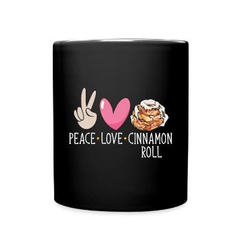 Zimtschnecke - Tasse einfarbig - Schwarz - Vorne
