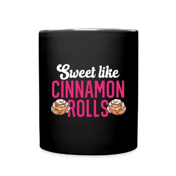 Cinnamon roll - Full Colour Mug - black - Front