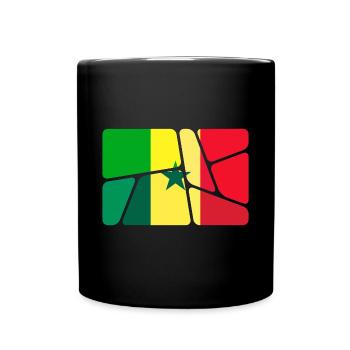 Senegal - Tasse einfarbig - Schwarz - Vorne