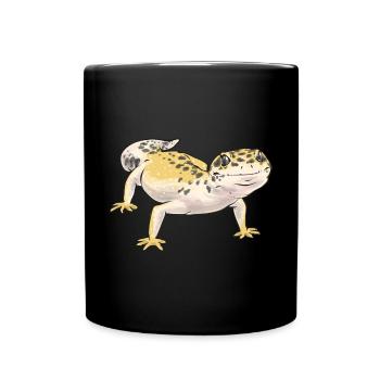 Leopard Gecko Reptile Pet Gecko - Full Colour Mug - black - Front