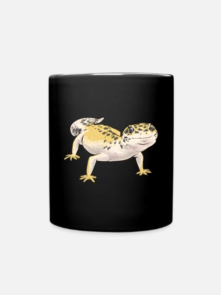 Leopardgecko Reptil Haustier Gecko - Tasse einfarbig - Schwarz