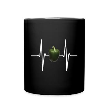Paprika Geschenk - Tasse einfarbig - Schwarz - Vorne