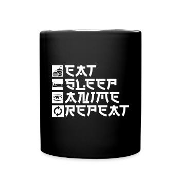 Anime Cosplay Kawaii Japan Anime - Tasse einfarbig - Schwarz - Vorne
