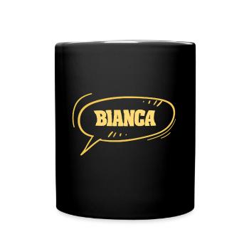 Vorname Bianca - Tasse einfarbig - Schwarz - Vorne