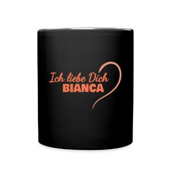 LiebeDich Bianca - Tasse einfarbig - Schwarz - Vorne