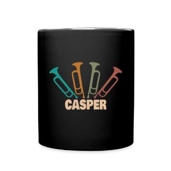 Vorname Casper - Tasse einfarbig - Schwarz - Vorne