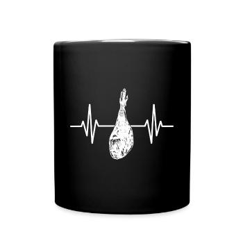 Schinken - Tasse einfarbig - Schwarz - Vorne