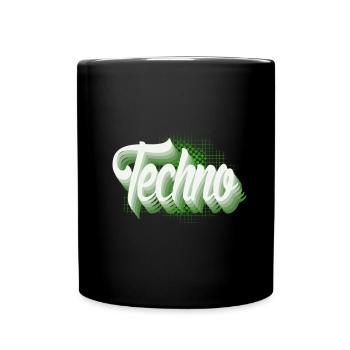 Techno - Mug uni - noir - Devant