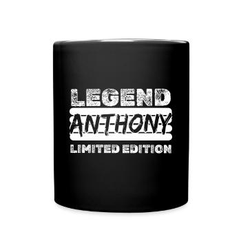 Vorname Anthony - Tasse einfarbig - Schwarz - Vorne