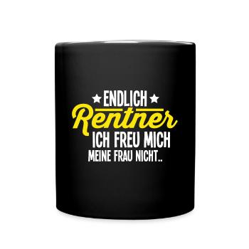 Rentner - Tasse einfarbig - Schwarz - Vorne