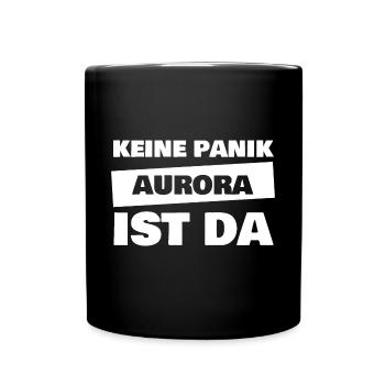 Vorname Aurora - Tasse einfarbig - Schwarz - Vorne
