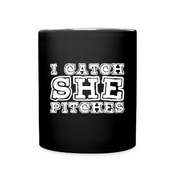 I Catch She Pitches 3 - Tasse einfarbig - Schwarz - Vorne