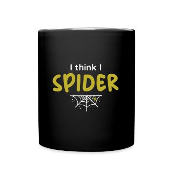 I think i spider - Tasse einfarbig - Schwarz - Vorne
