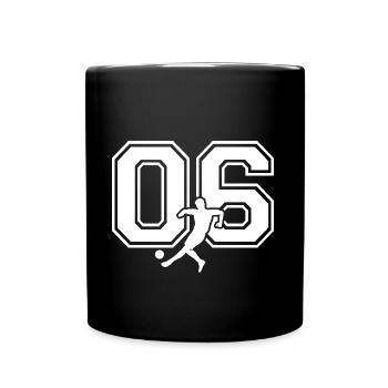 Soccer Number 06 Soccer Player - Full Colour Mug - black - Front