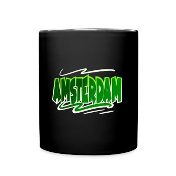 Amsterdam - Tasse einfarbig - Schwarz - Vorne