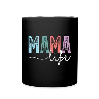 Vie de maman - Mug uni - noir - Devant