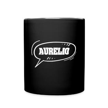 Vorname Aurelio - Tasse einfarbig - Schwarz - Vorne