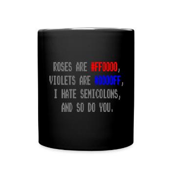 Python Developer Geek Shirt - Full Colour Mug - black - Front