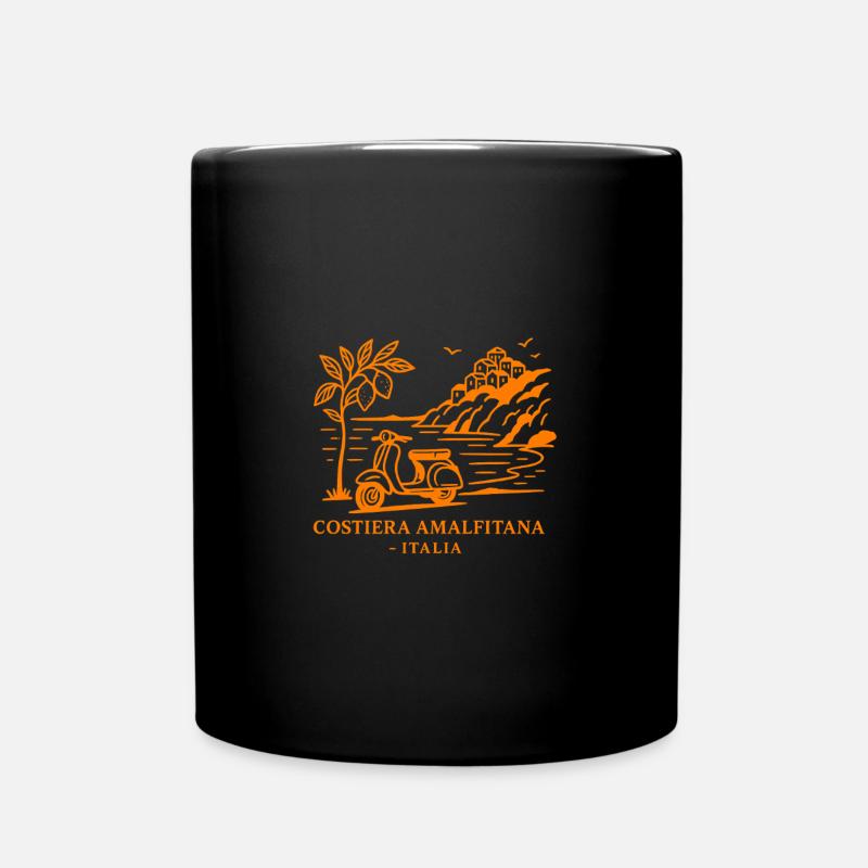 Amalfi Küste - Tasse einfarbig - Schwarz