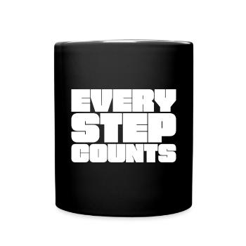 Every step counts - Full Colour Mug - black - Front