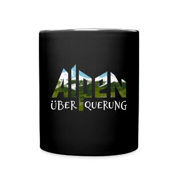 Alpenüberquerung Alpen Überquerung Wandern - Tasse einfarbig - Schwarz - Vorne