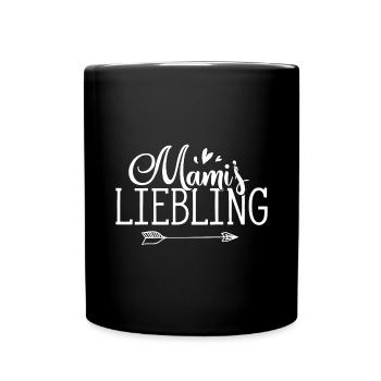 Mami's Liebling - Tasse einfarbig - Schwarz - Vorne