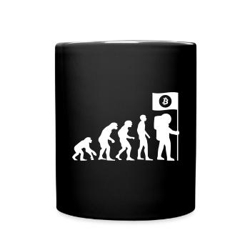 Bitcoin Crypto HODL Evolution - Mug uni - noir - Devant