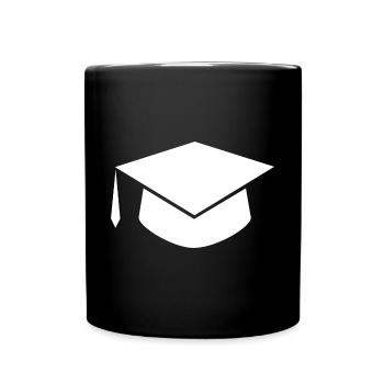 Doktorhut Bachelor Master Abi Abitur Abschluss Hut - Tasse einfarbig - Schwarz - Vorne