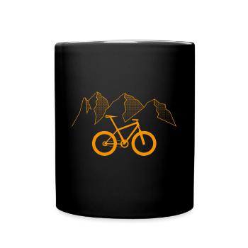 Descente en montagne - Mug uni - noir - Devant