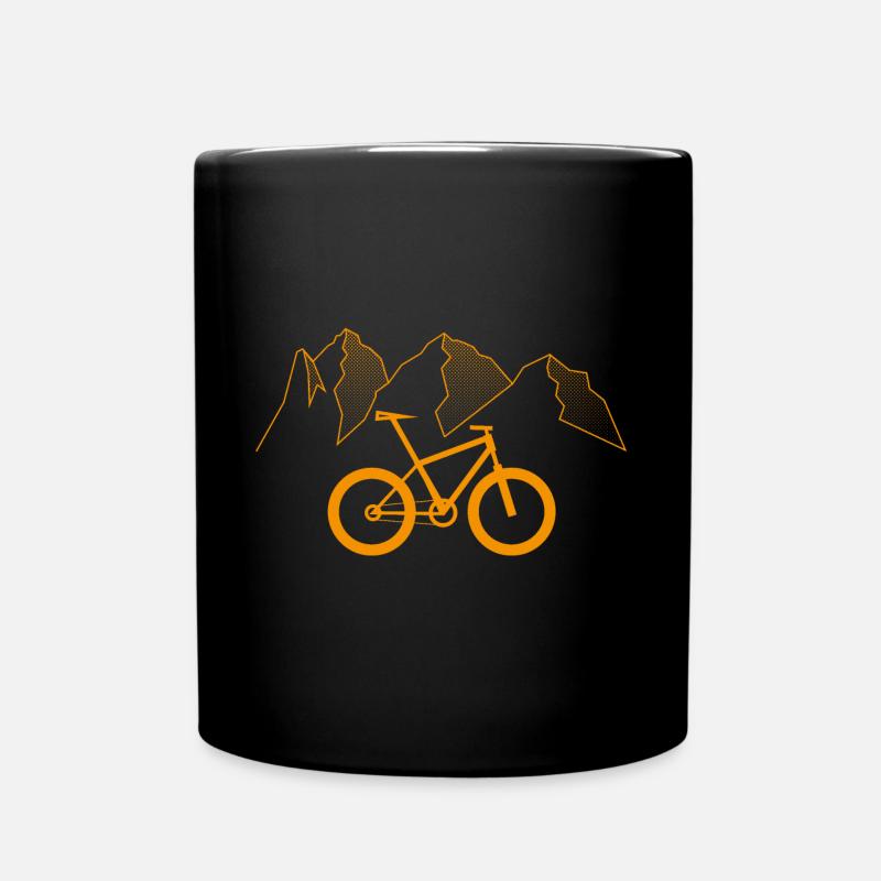 Downhill in den Bergen - Tasse einfarbig - Schwarz