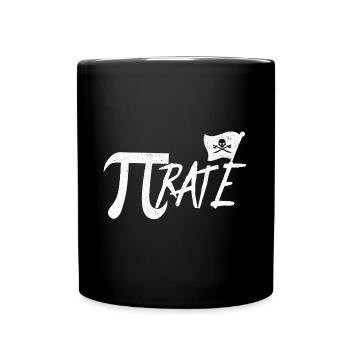 Nerd nerds pirate pi - Mug uni - noir - Devant
