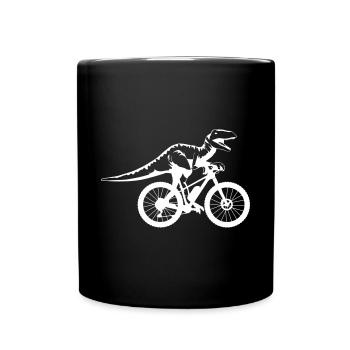 Vélo dino vélo dinosaure vtt MTB Rex - Mug uni - noir - Devant