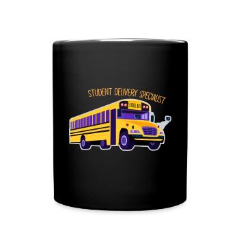 Chauffeur de bus bus scolaire - Étudiant delivery - Mug uni - noir - Devant