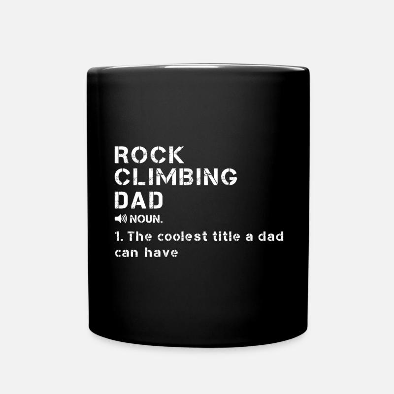 L’escalade de la roche papa passionné d’escalade - Mug uni - noir