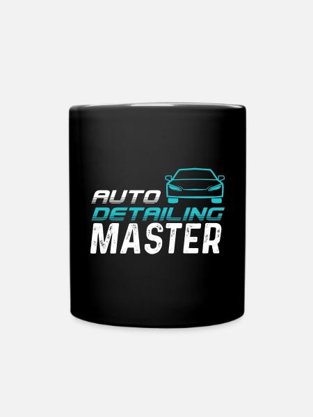 Auto-Detailing-Motoren Meister Mobiler Autopoliere - Tasse einfarbig - Schwarz