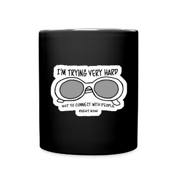 Glass Eye Quote - Full Colour Mug - black - Front