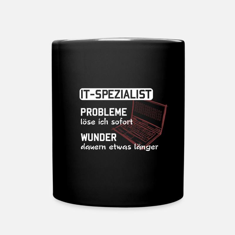 IT Spezialist - Computer Informatiker Geschenk - Tasse einfarbig - Schwarz