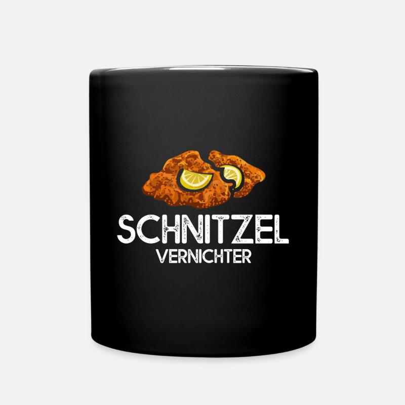 Schnitzel Vernichter Schnitzelfreunde - Tasse einfarbig - Schwarz
