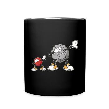 Dabbing Boulekugeln für Bouler boulen Boulesport - Tasse einfarbig - Schwarz - Vorne