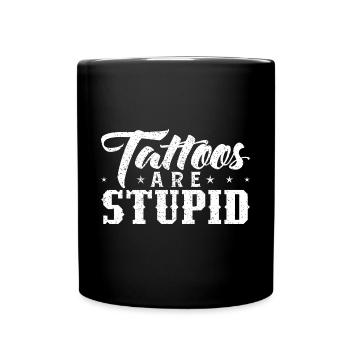 Tattoo - Tasse einfarbig - Schwarz - Vorne