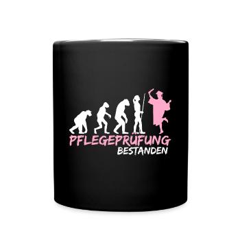 Pflegerin Ausbildung Pflegeprüfung bestanden - Tasse einfarbig - Schwarz - Vorne