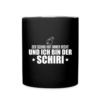 Schiri Spruch Lustiges Schiedsrichter Geschenk - Tasse einfarbig - Schwarz - Vorne