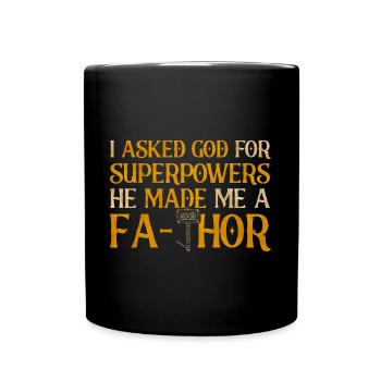 Fa-Thor Father Papa Dad - Full Colour Mug - black - Front
